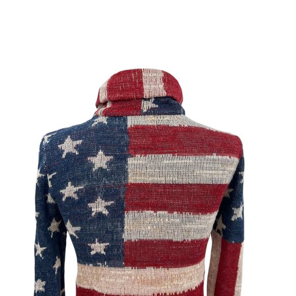 Denim & Supply Ralph Lauren American Flag-Print Shawl Cardigan Sweater Size XS - Picture 8 of 12